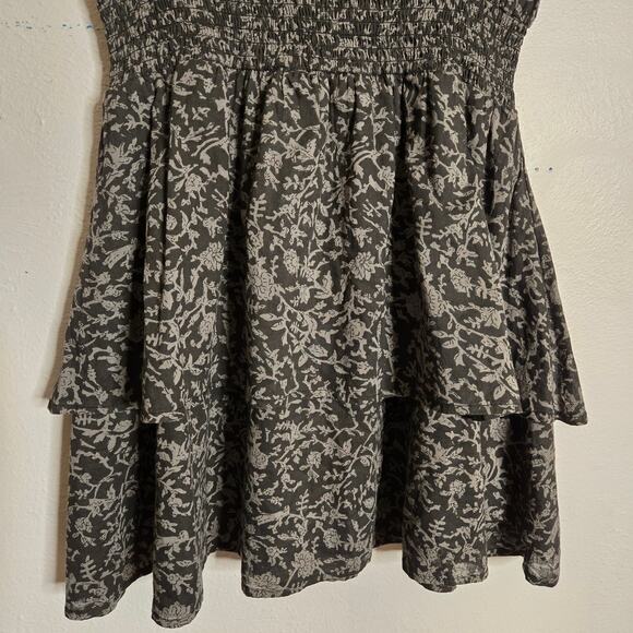 Cleobella Rachelle Mini Dress Raja Block Black Size S Floral Tie Front Tiered - Picture 8 of 14